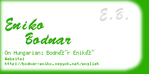 eniko bodnar business card